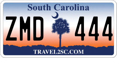 SC license plate ZMD444