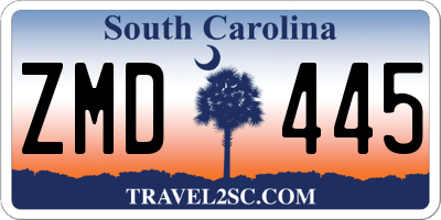 SC license plate ZMD445