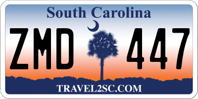 SC license plate ZMD447