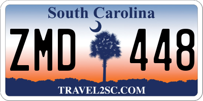 SC license plate ZMD448