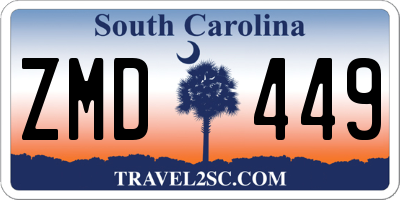 SC license plate ZMD449