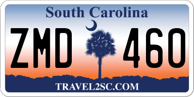 SC license plate ZMD460
