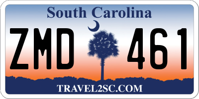 SC license plate ZMD461