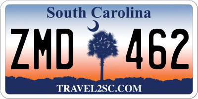SC license plate ZMD462