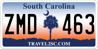 SC license plate ZMD463