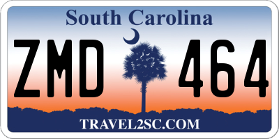 SC license plate ZMD464