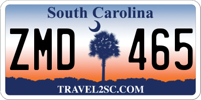 SC license plate ZMD465
