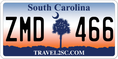 SC license plate ZMD466