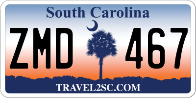 SC license plate ZMD467