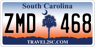 SC license plate ZMD468