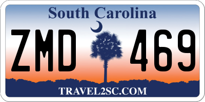 SC license plate ZMD469