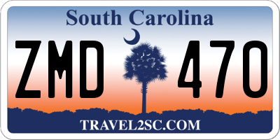 SC license plate ZMD470