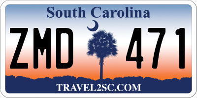 SC license plate ZMD471