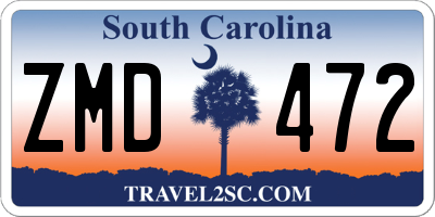 SC license plate ZMD472
