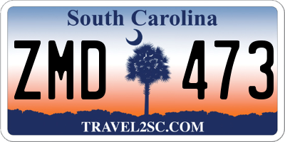 SC license plate ZMD473