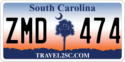 SC license plate ZMD474