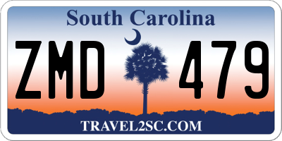SC license plate ZMD479