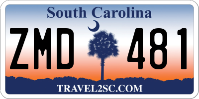 SC license plate ZMD481