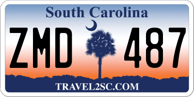 SC license plate ZMD487