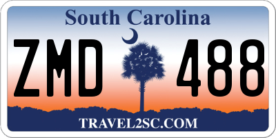 SC license plate ZMD488