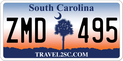 SC license plate ZMD495