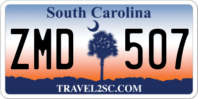 SC license plate ZMD507