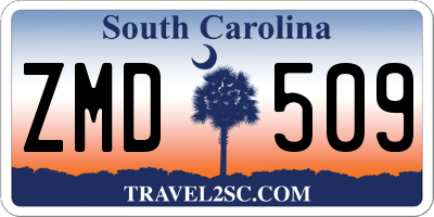 SC license plate ZMD509