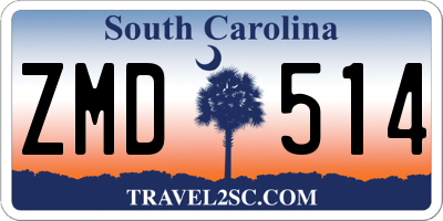 SC license plate ZMD514