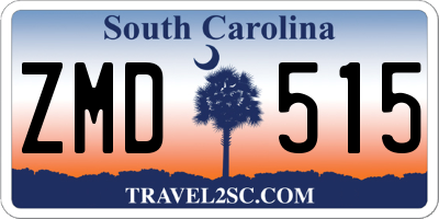 SC license plate ZMD515