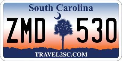 SC license plate ZMD530