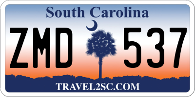 SC license plate ZMD537