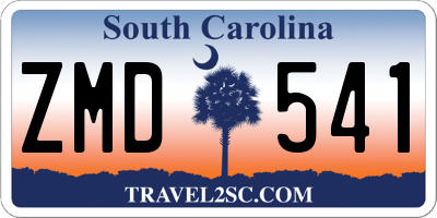 SC license plate ZMD541