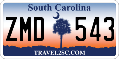 SC license plate ZMD543