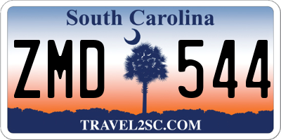 SC license plate ZMD544