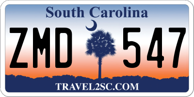 SC license plate ZMD547