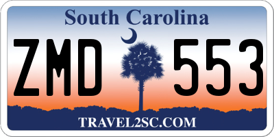 SC license plate ZMD553