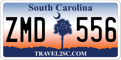 SC license plate ZMD556