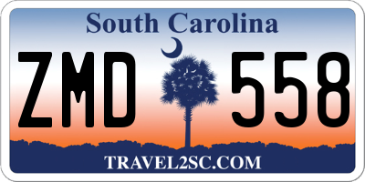 SC license plate ZMD558