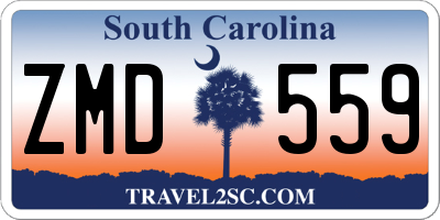 SC license plate ZMD559