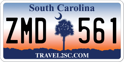 SC license plate ZMD561