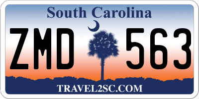 SC license plate ZMD563