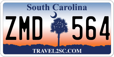 SC license plate ZMD564