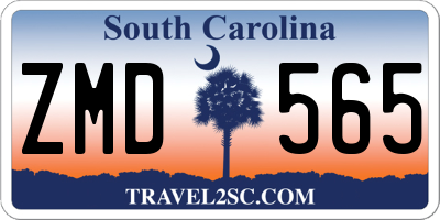 SC license plate ZMD565