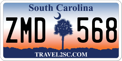 SC license plate ZMD568