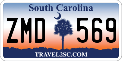 SC license plate ZMD569