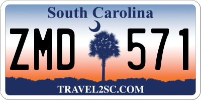 SC license plate ZMD571