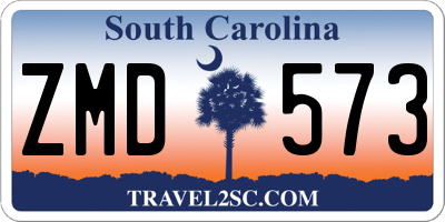 SC license plate ZMD573