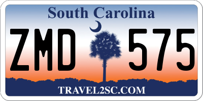 SC license plate ZMD575