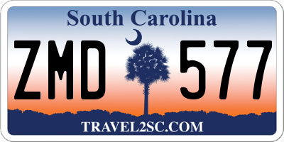 SC license plate ZMD577