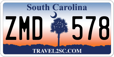 SC license plate ZMD578